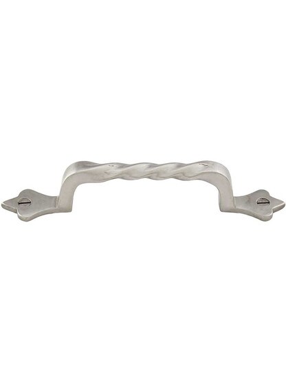 Twist Bronze 5 5/8-Inch Cabinet Pull in White Bronze.